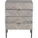 Noemi 32 X 24 inch Light Grey / Black Night Stand